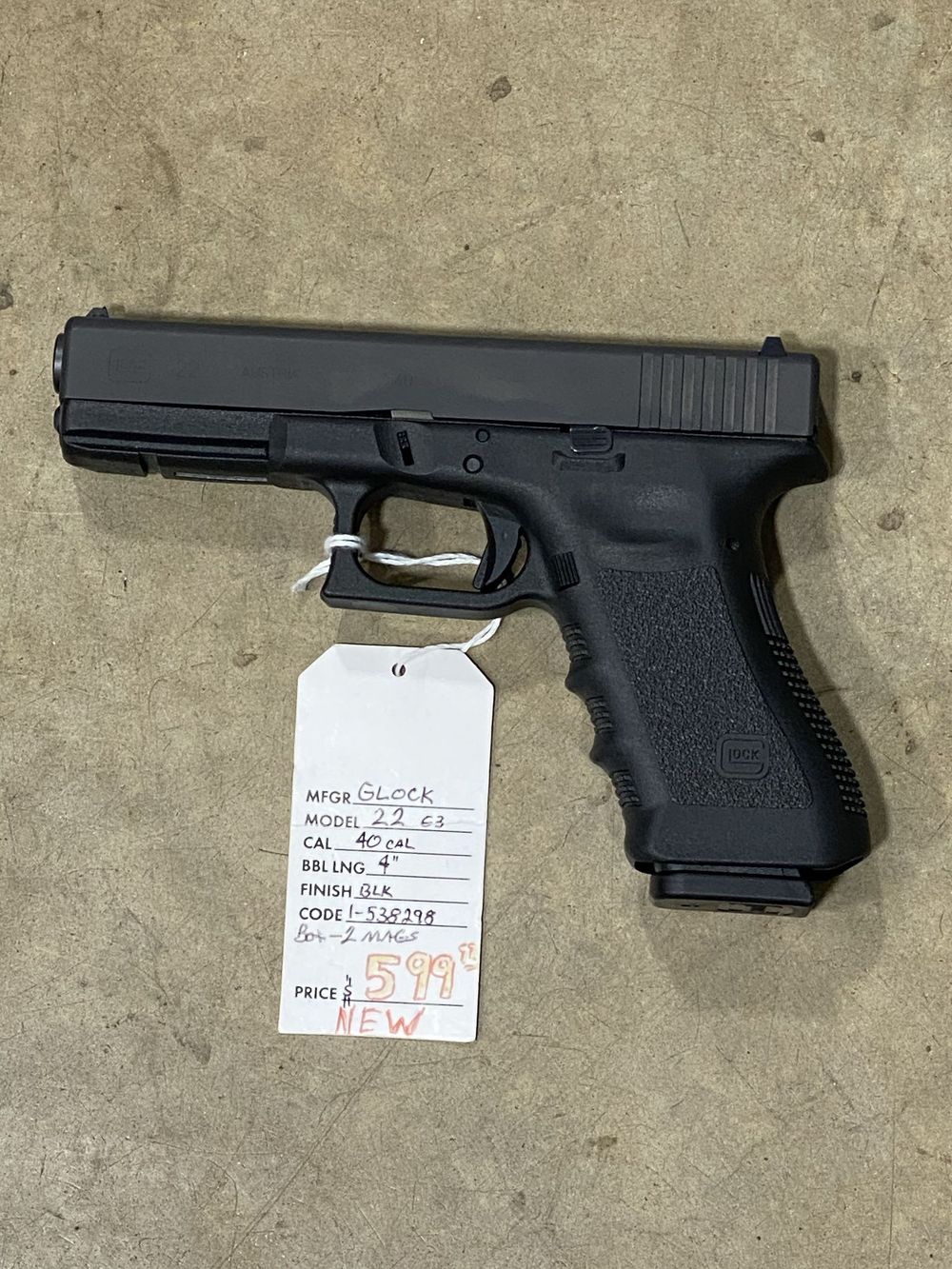 NEW - Glock 22 Gen 3 40cal