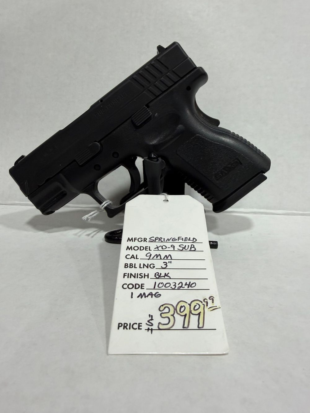 USED Springfield XD-9 SUB 9MM
